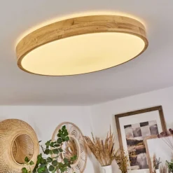 hofstein Plafonnier Samaira LED Écru, 1 lumière, Télécommandes