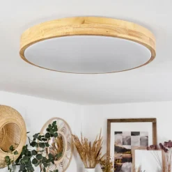 hofstein Plafonnier Samaira LED Écru, 1 lumière, Télécommandes