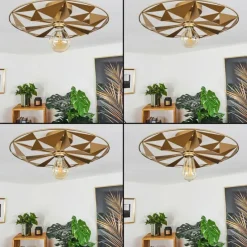 Lampes Dorées-hofstein Plafonnier Samatrai Or, 1 lumière