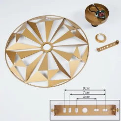 Lampes Dorées-hofstein Plafonnier Samatrai Or, 1 lumière