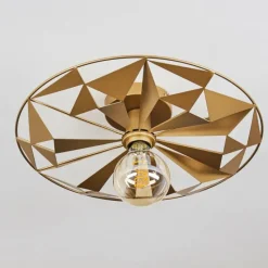 Lampes Dorées-hofstein Plafonnier Samatrai Or, 1 lumière