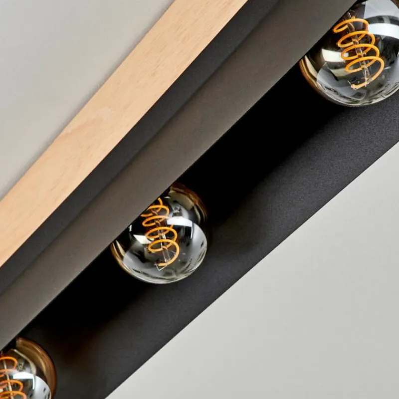 Luminaires Scandinaves-hofstein Plafonnier Sangkor Écru, Noir, 3 lumières