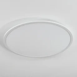 hofstein Plafonnier Sani LED Blanc, 1 lumière, Télécommandes, Changeur de couleurs