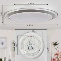 hofstein Plafonnier Sapioris LED Argenté, 1 lumière