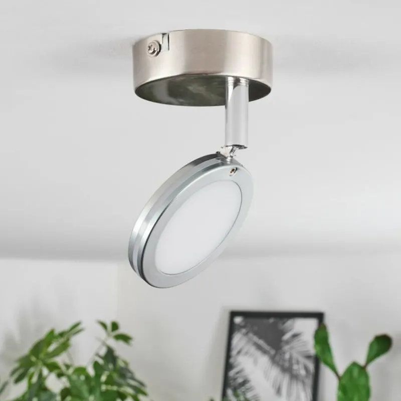 hofstein Plafonnier Sarnadinha LED Nickel mat, 1 lumière