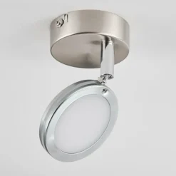 hofstein Plafonnier Sarnadinha LED Nickel mat, 1 lumière