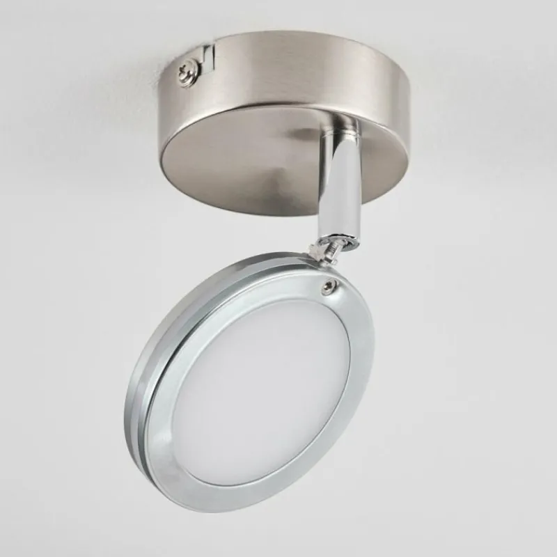 hofstein Plafonnier Sarnadinha LED Nickel mat, 1 lumière