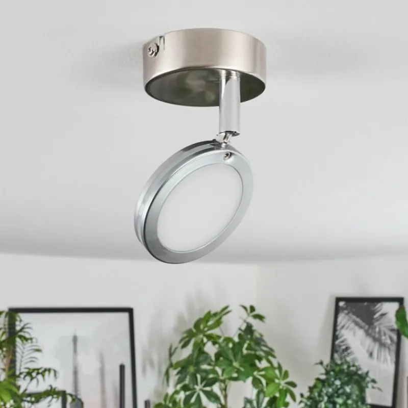 hofstein Plafonnier Sarnadinha LED Nickel mat, 1 lumière