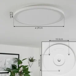 hofstein Plafonnier Sasinhosa LED Blanc, 1 lumière, Télécommandes
