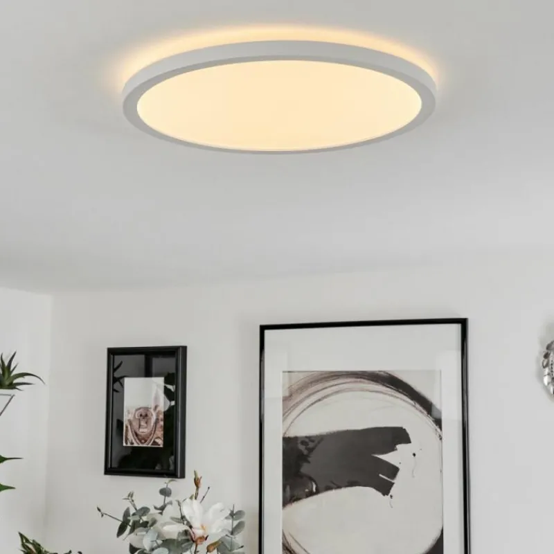 hofstein Plafonnier Sasinhosa LED Blanc, 1 lumière, Télécommandes