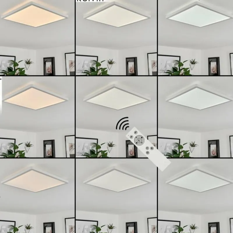 hofstein Plafonnier Sasinhosa LED Blanc, 1 lumière, Télécommandes