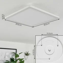 hofstein Plafonnier Sasinhosa LED Blanc, 1 lumière, Télécommandes