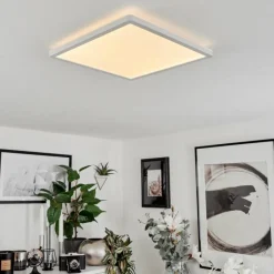 hofstein Plafonnier Sasinhosa LED Blanc, 1 lumière, Télécommandes