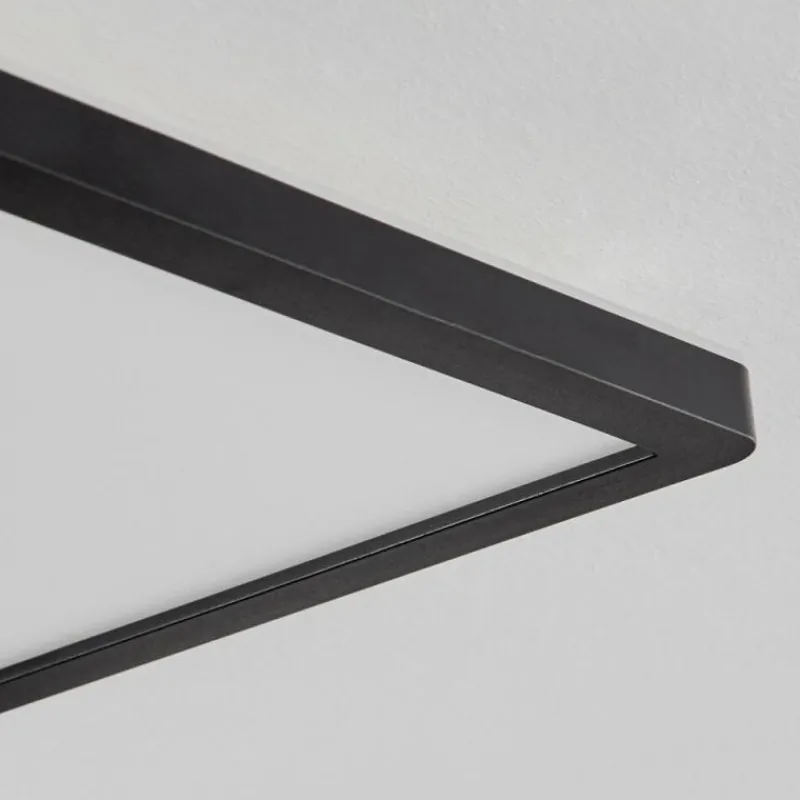 hofstein Plafonnier Sasinhosa LED Noir, 1 lumière, Télécommandes