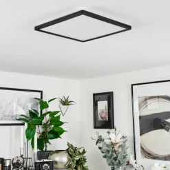 hofstein Plafonnier Sasinhosa LED Noir, 1 lumière, Télécommandes