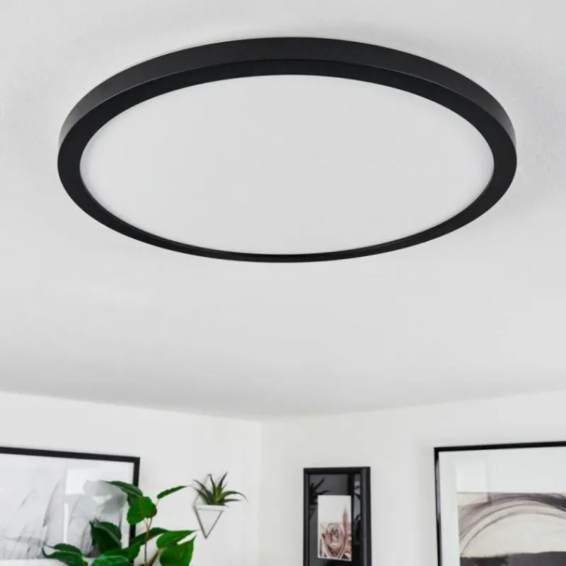 hofstein Plafonnier Sasinhosa LED Noir, 1 lumière, Télécommandes