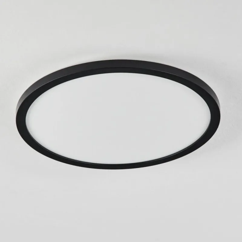 hofstein Plafonnier Sasinhosa LED Noir, 1 lumière, Télécommandes