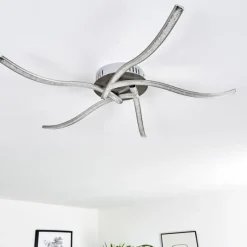 hofstein Plafonnier Saskatoon LED Nickel mat, 5 lumières* Éclairage Led