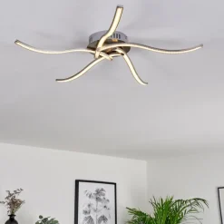 hofstein Plafonnier Saskatoon LED Nickel mat, 5 lumières* Éclairage Led