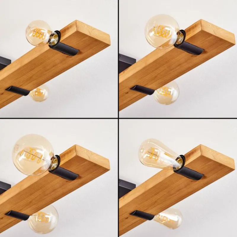 hofstein Plafonnier Schanis Écru, Noir, 5 lumières