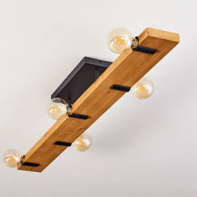 hofstein Plafonnier Schanis Écru, Noir, 5 lumières