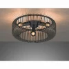 Lampes Industrielles-SCHÖNER WOHNEN-Kollektion Plafonnier Cage Noir, 3 lumières
