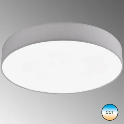 Lampes En Tissu-SCHÖNER WOHNEN-Kollektion Plafonnier SCHÖNER-WOHNEN-Kollektion Pina LED Blanc, 1 lumière, Télécommandes