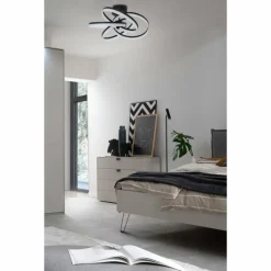 SCHÖNER WOHNEN-Kollektion Plafonnier SCHÖNER-WOHNEN-Kollektion Loop LED Noir, 1 lumière, Télécommandes* Éclairage Led