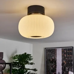 hofstein Plafonnier Sebep LED Noir, 1 lumière