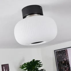 hofstein Plafonnier Sebep LED Noir, 1 lumière