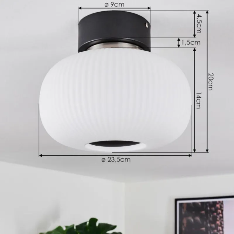 hofstein Plafonnier Sebep LED Noir, 1 lumière