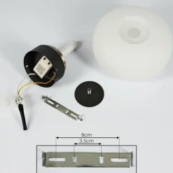 hofstein Plafonnier Sebep LED Noir, 1 lumière