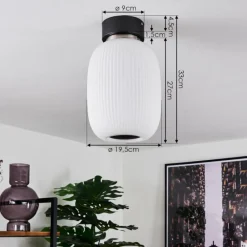 hofstein Plafonnier Sebep LED Noir, 1 lumière