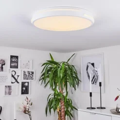 hofstein Plafonnier Seewen LED Blanc, 1 lumière, Télécommandes* Éclairage Led