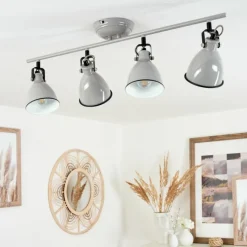 hofstein Plafonnier Selki Gris, 4 lumières