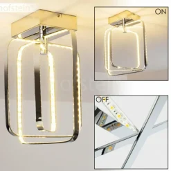 hofstein Plafonnier Sepino LED Chrome, 1 lumière