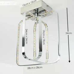 hofstein Plafonnier Sepino LED Chrome, 1 lumière