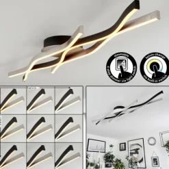 hofstein Plafonnier Serlande LED Noir, 1 lumière