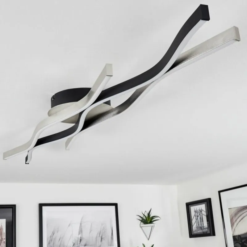 hofstein Plafonnier Serlande LED Noir, 1 lumière