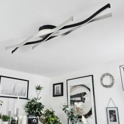 hofstein Plafonnier Serlande LED Noir, 1 lumière