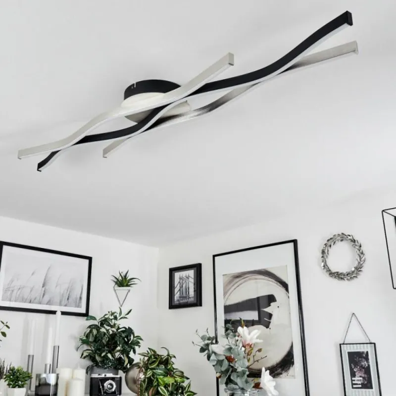 hofstein Plafonnier Serlande LED Noir, 1 lumière