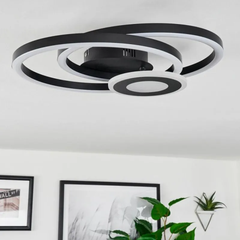 hofstein Plafonnier Serzedelo LED Noir, 1 lumière