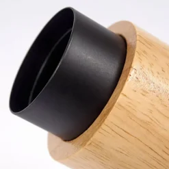 hofstein Plafonnier Sezze Bois clair, Noir, 4 lumières