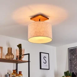 Lampes En Tissu-hofstein Plafonnier Shiburg Bois clair, 1 lumière