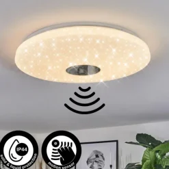 hofstein Plafonnier Shoi LED Blanc, 1 lumière, Détecteur de mouvement