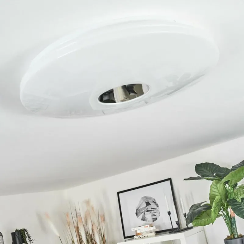 hofstein Plafonnier Shoi LED Blanc, 1 lumière, Détecteur de mouvement