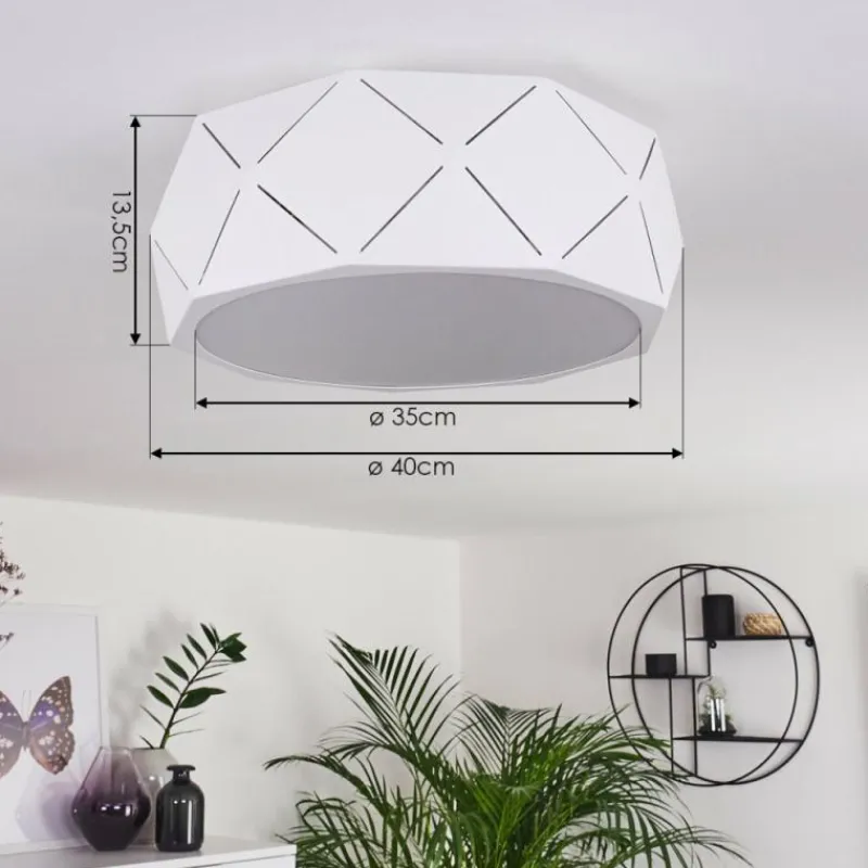 hofstein Plafonnier Shouver Blanc, 3 lumières