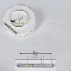 hofstein Plafonnier Shouver Blanc, 3 lumières