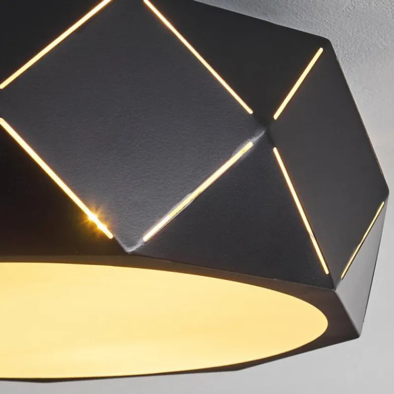 hofstein Plafonnier Shouver Noir, Blanc, 3 lumières