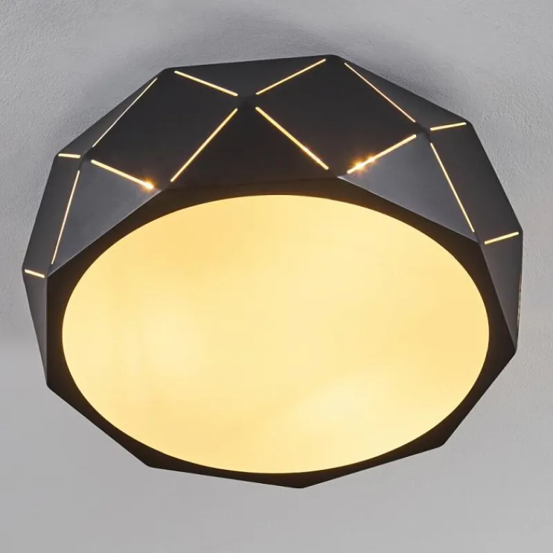 hofstein Plafonnier Shouver Noir, Blanc, 3 lumières